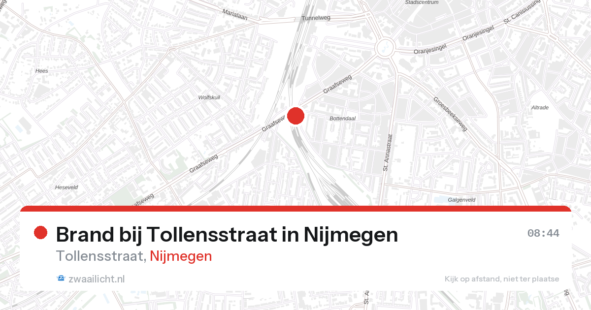 Brand bij Tollensstraat in Nijmegen — 28 aug 2026