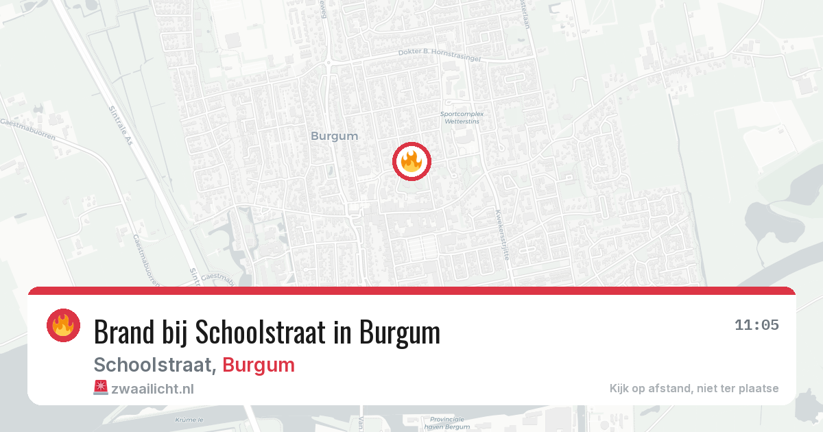Brand bij Schoolstraat in Burgum — 28 apr 2026