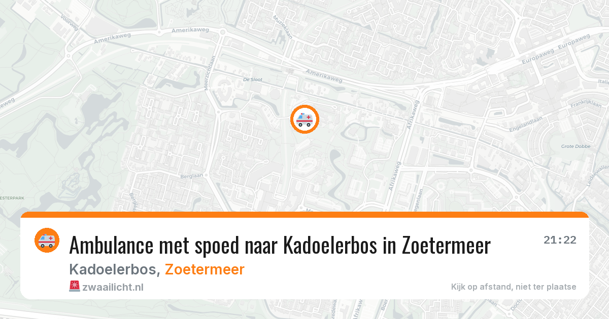 Ambulance met spoed naar Kadoelerbos in Zoetermeer — 1 apr 2026