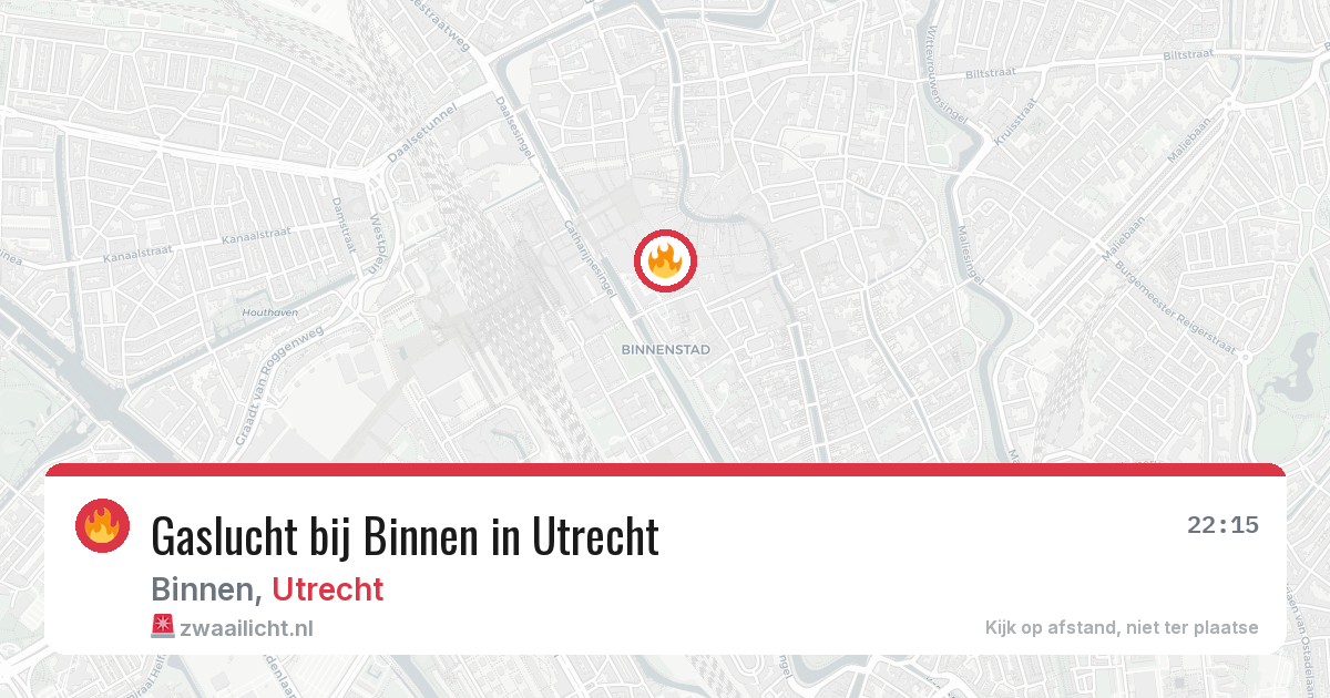 Gaslucht bij Binnen in Utrecht — 22 mrt 2026