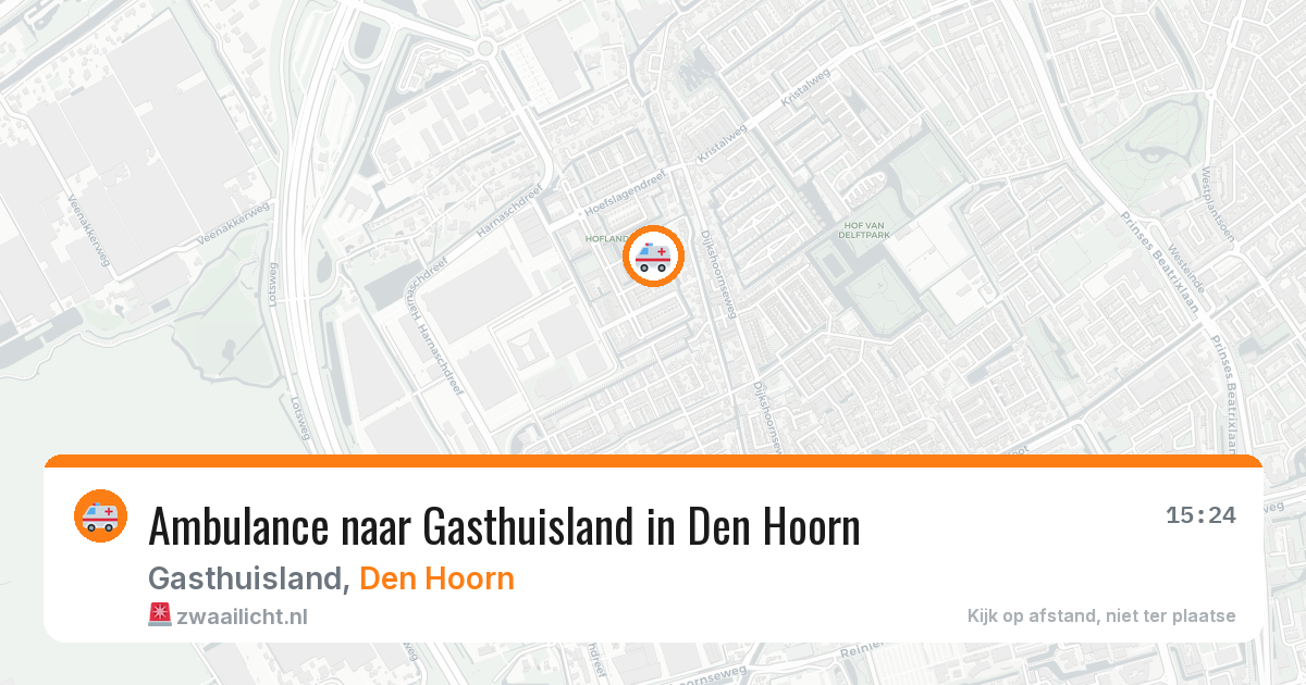 Ambulance naar Gasthuisland in Den Hoorn — 29 jun 2026