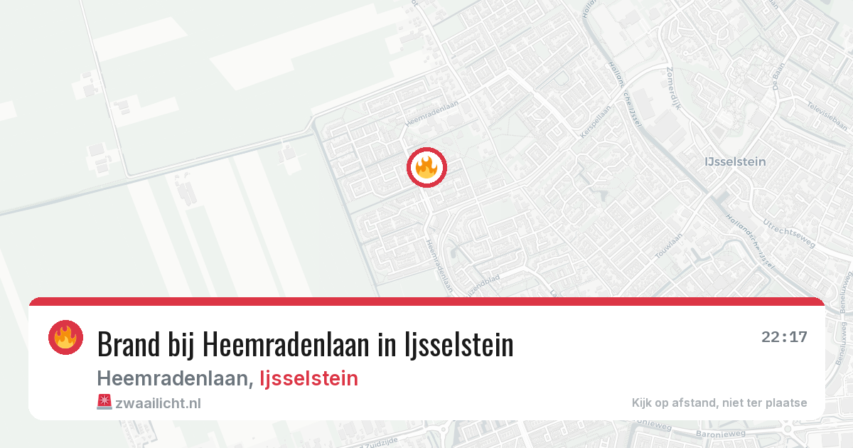 Brand bij Heemradenlaan in Ijsselstein — 6 jul 2026