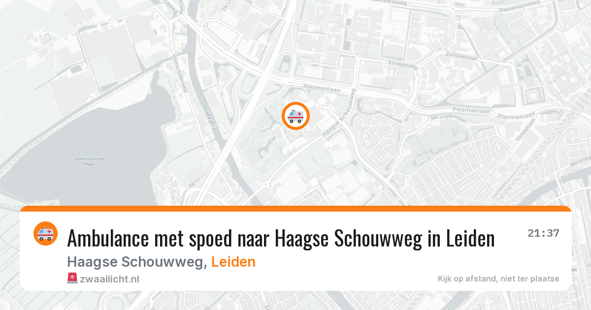 Ambulance met spoed naar Haagse Schouwweg in Leiden — 7 jul 2026
