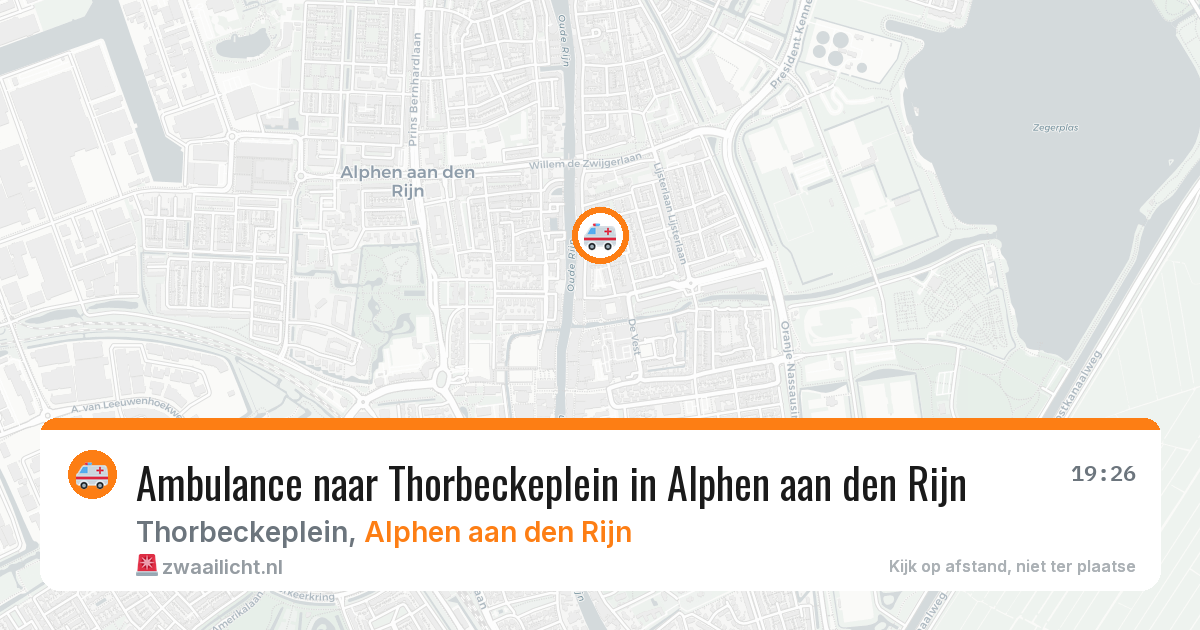 Ambulance naar Thorbeckeplein in Alphen aan den Rijn — 31 mrt 2026