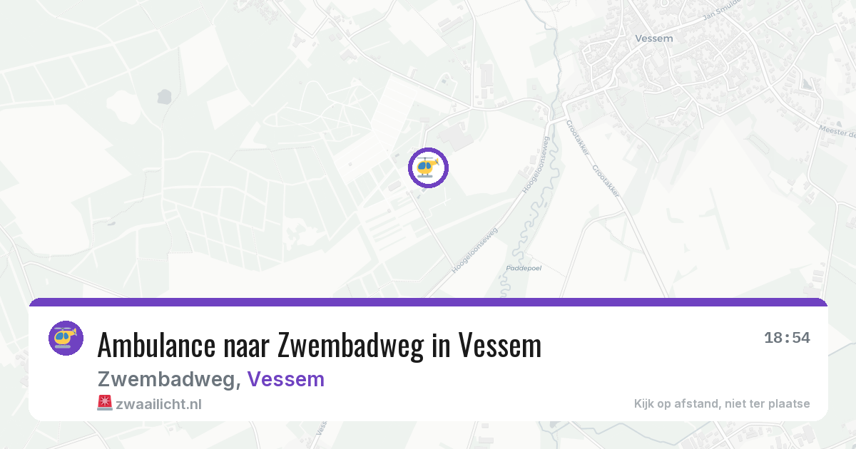 Ambulance naar Zwembadweg in Vessem — 27 jun 2026