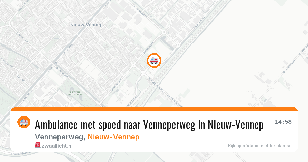 Ambulance met spoed naar Venneperweg in Nieuw-Vennep — 9 aug 2026