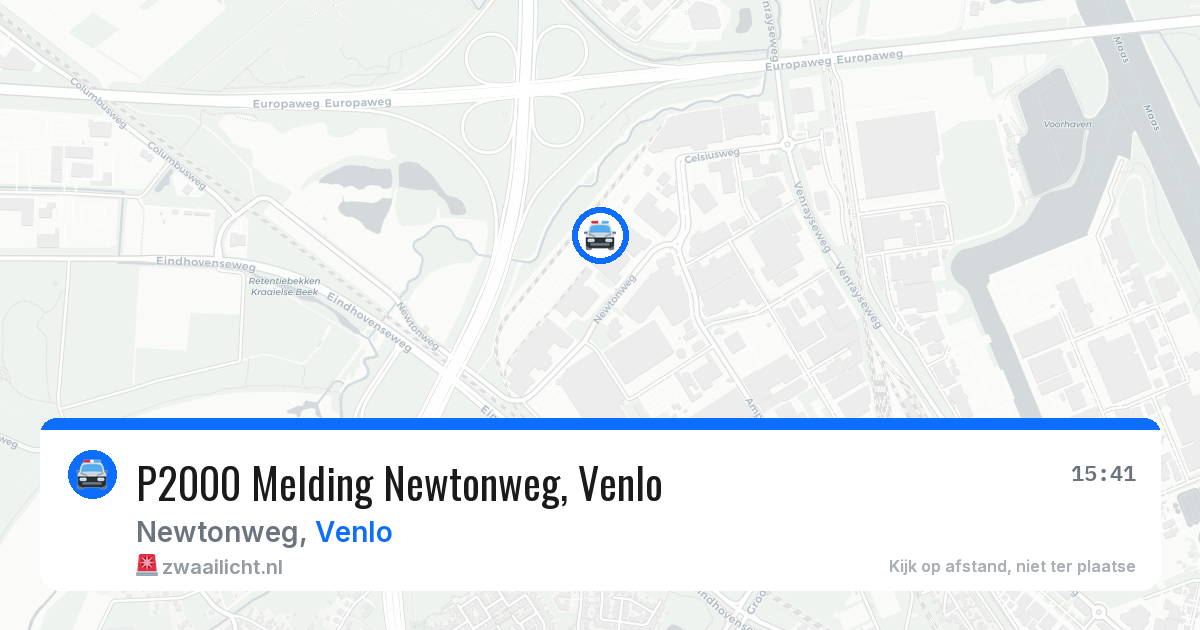 P2000 Melding Newtonweg, Venlo — 14 apr 2026