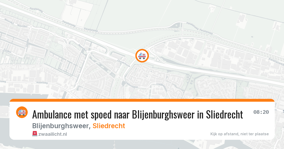 Ambulance met spoed naar Blijenburghsweer in Sliedrecht — 6 jun 2026