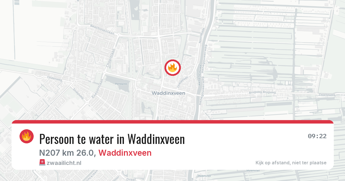 Persoon te water in Waddinxveen — 1 jun 2026
