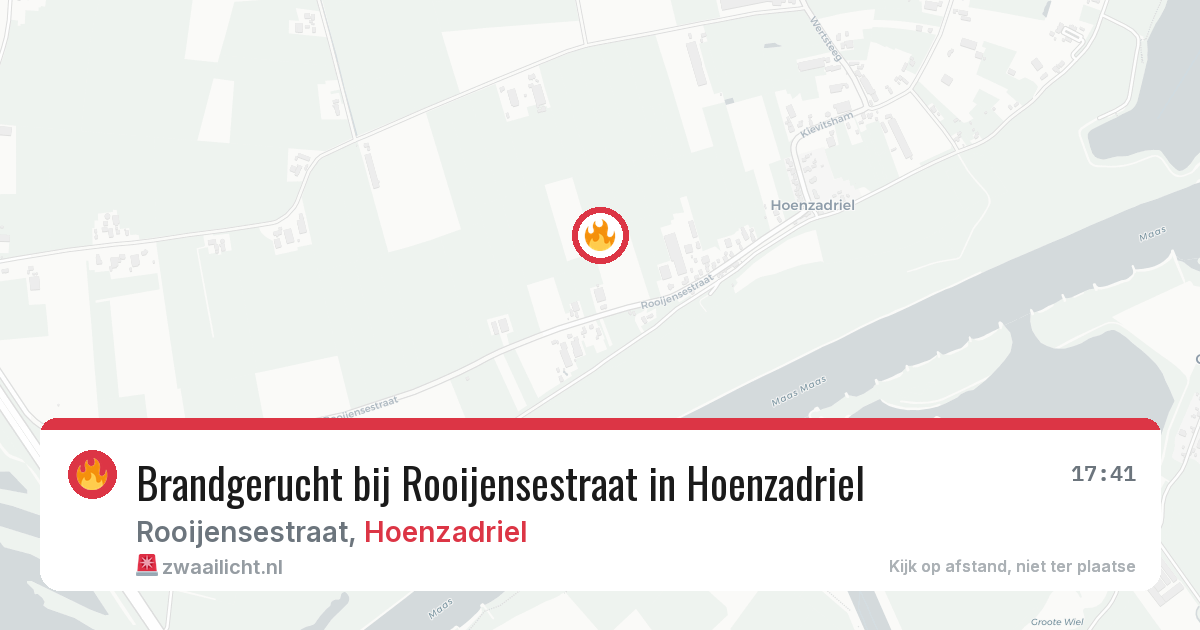 Brandgerucht bij Rooijensestraat in Hoenzadriel — 8 jul 2026