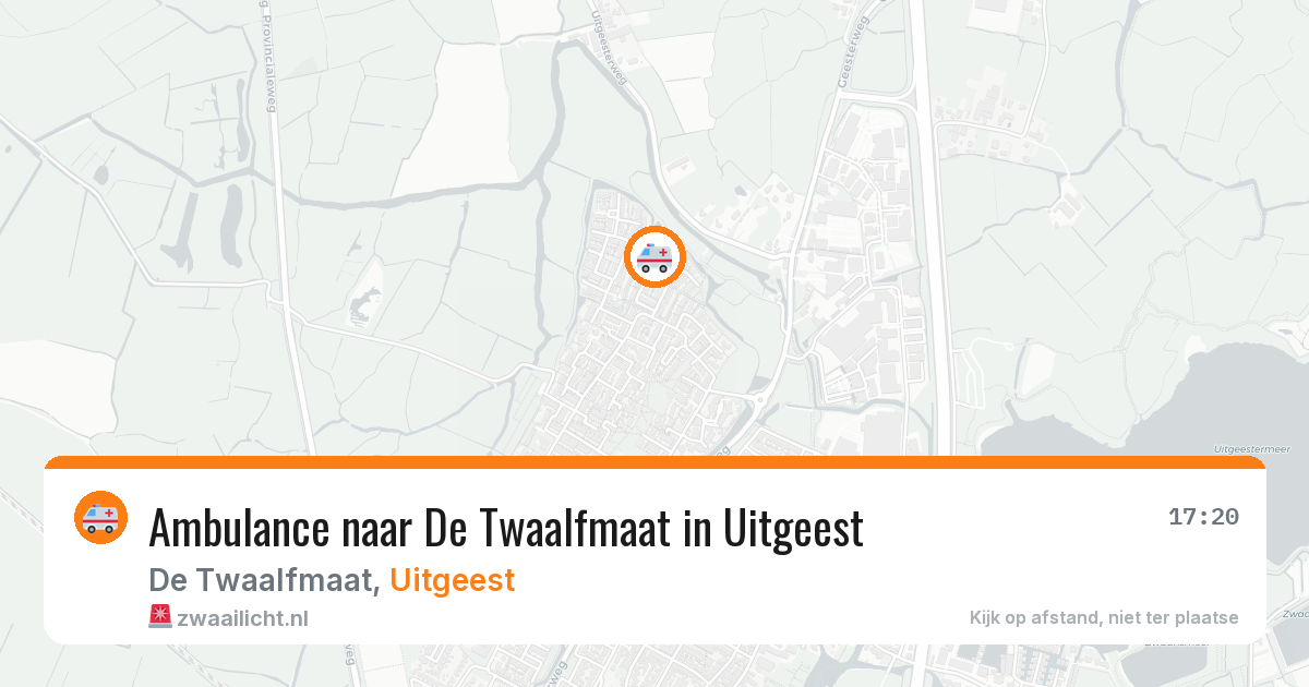 Ambulance naar De Twaalfmaat in Uitgeest — 14 aug 2026
