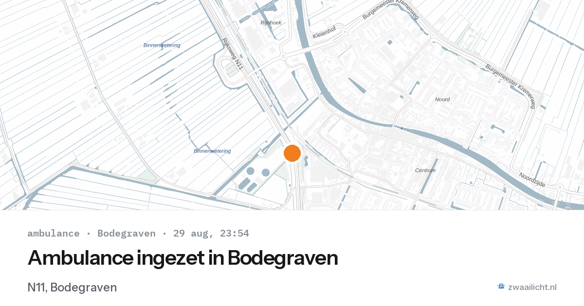 Ambulance ingezet in Bodegraven — 29 aug 2026