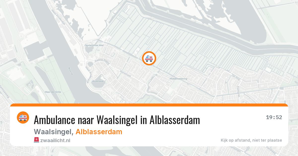 Ambulance naar Waalsingel in Alblasserdam — 22 mei 2026