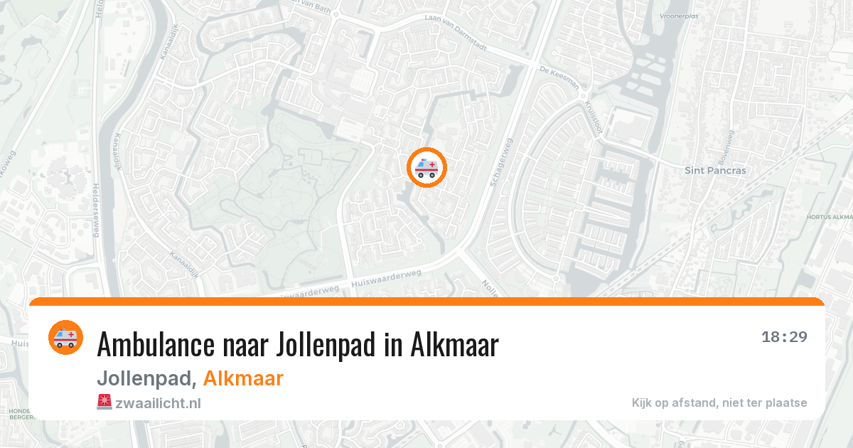 Ambulance naar Jollenpad in Alkmaar — 23 mrt 2026