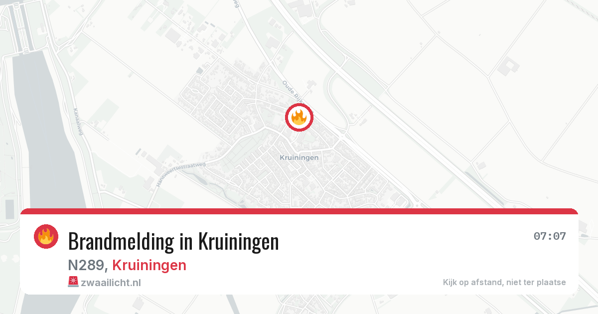 Brandmelding in Kruiningen — 6 aug 2026