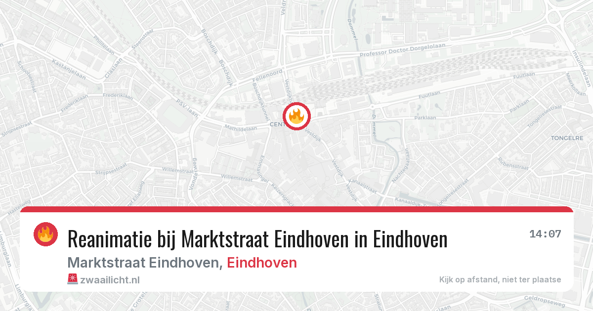 Reanimatie bij Marktstraat Eindhoven in Eindhoven — 16 feb 2026
