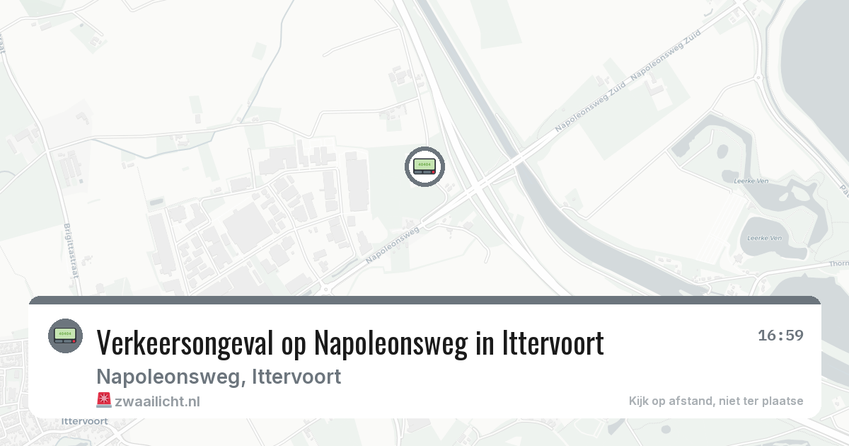 Verkeersongeval op Napoleonsweg in Ittervoort — 24 mei 2026