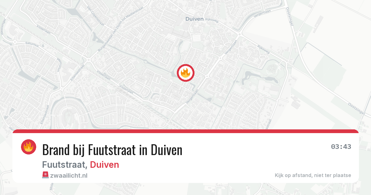Brand bij Fuutstraat in Duiven — 28 jun 2026