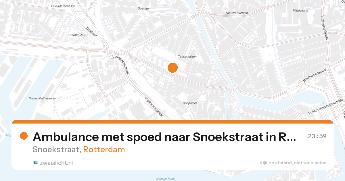 Ambulance met spoed naar Snoekstraat in Rotterdam — 31 jan 2026
