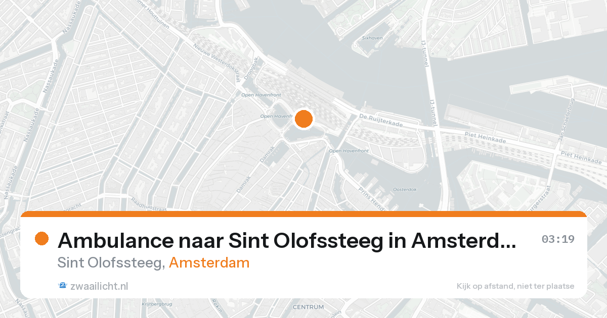 Ambulance naar Sint Olofssteeg in Amsterdam — 22 aug 2026