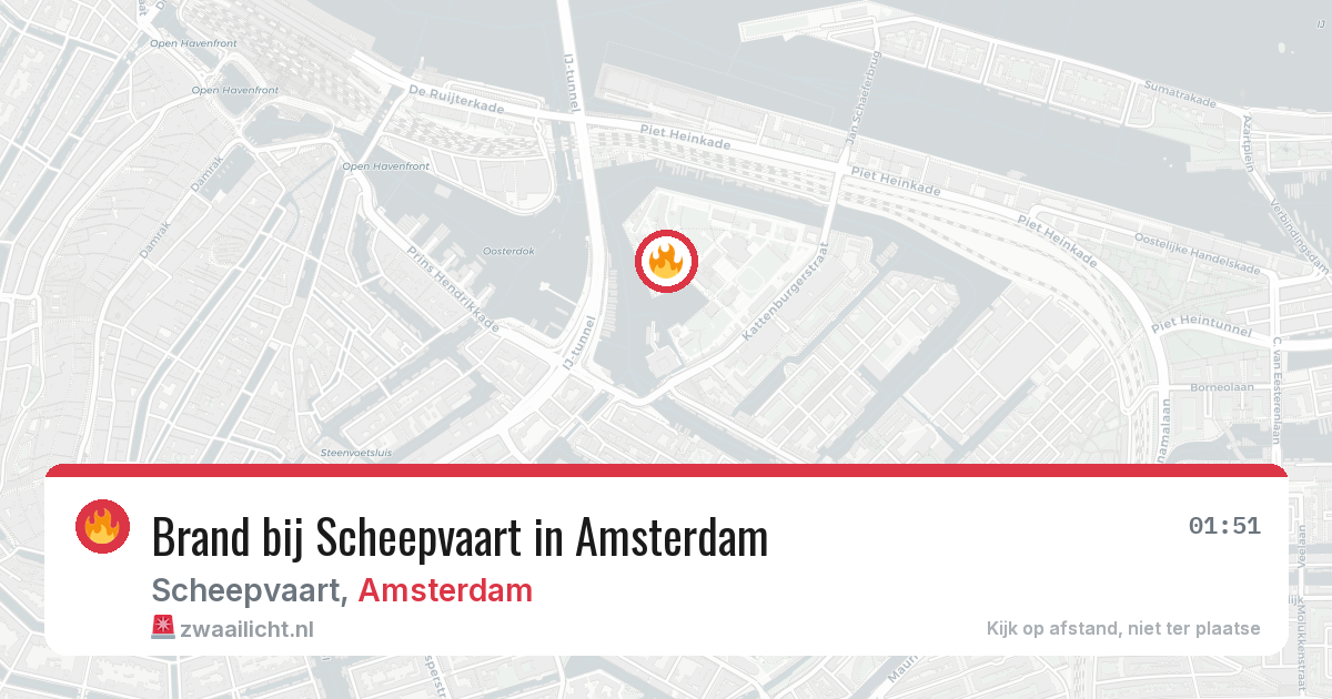 Brand bij Scheepvaart in Amsterdam — 16 mei 2026
