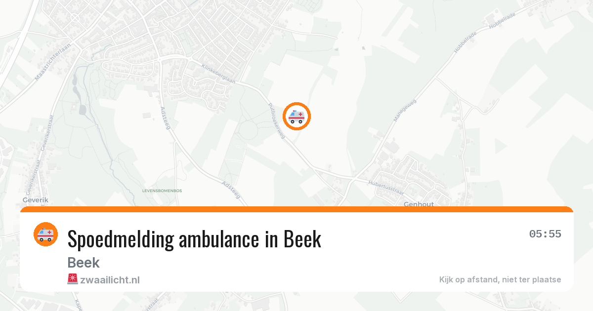 Spoedmelding ambulance in Beek — 12 aug 2026