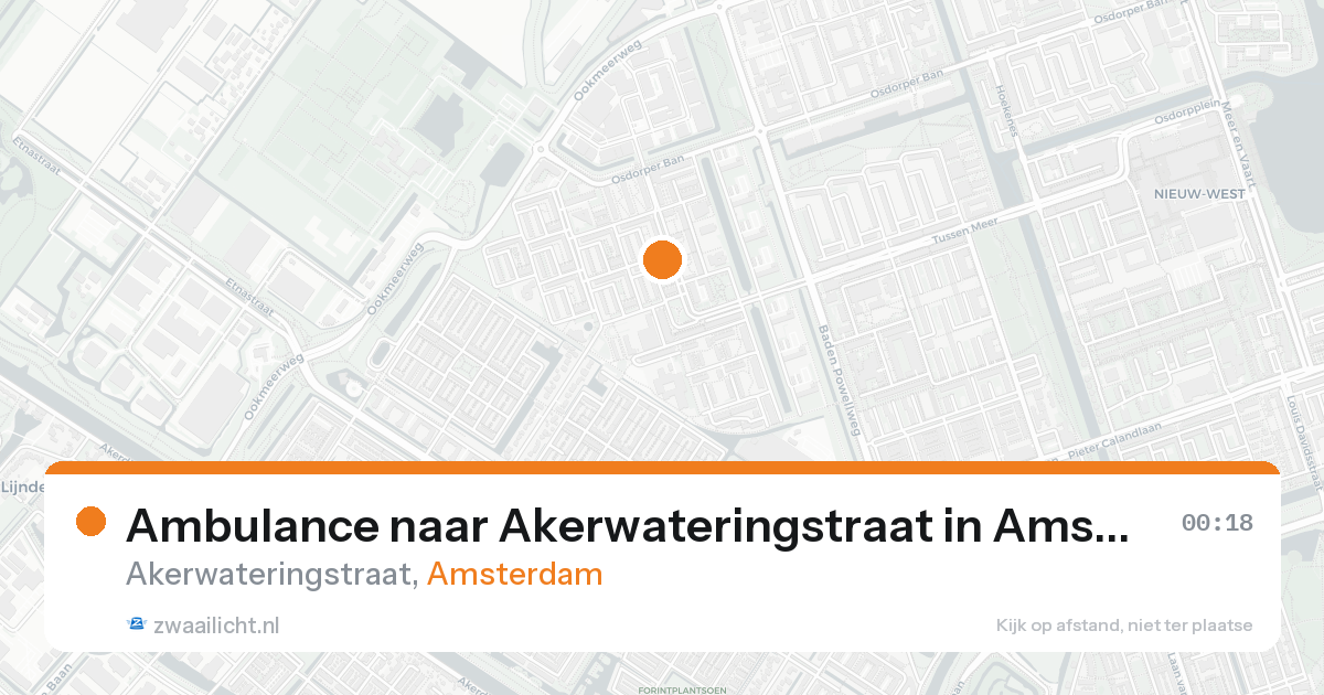 Ambulance naar Akerwateringstraat in Amsterdam — 30 jan 2026