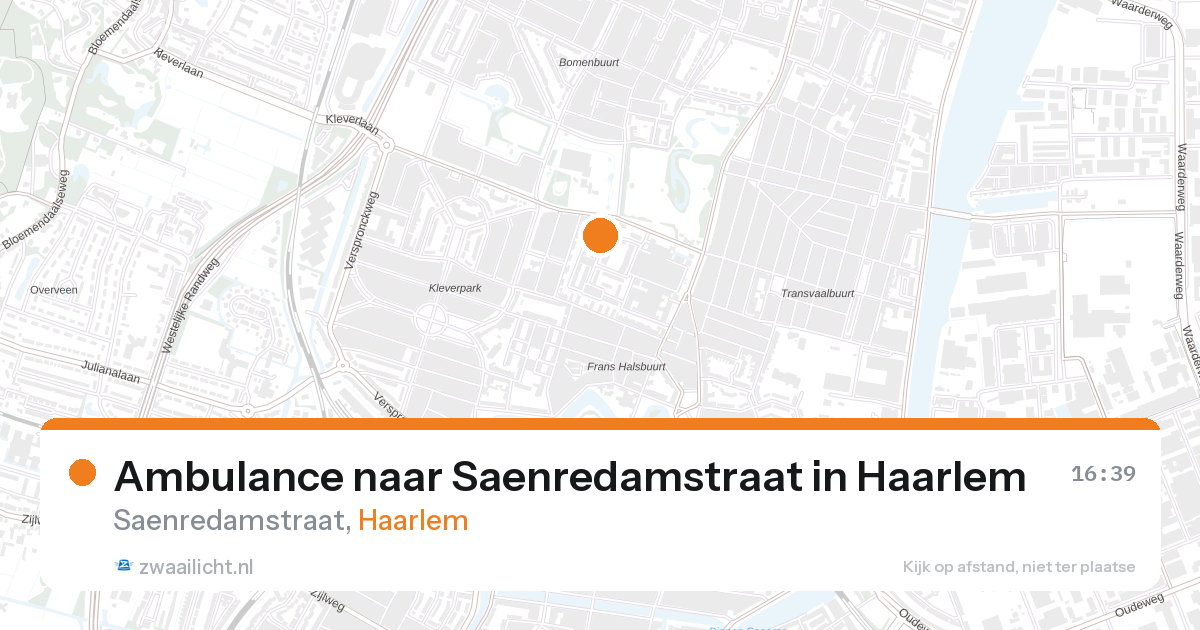 Ambulance naar Saenredamstraat in Haarlem — 13 jun 2026