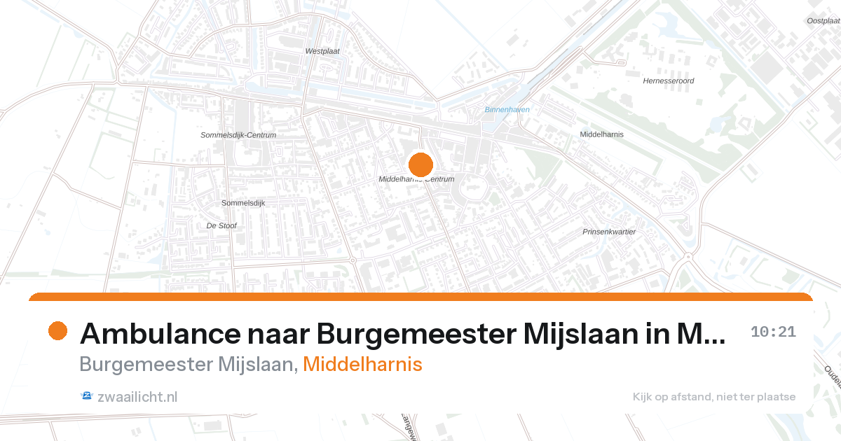 Ambulance naar Burgemeester Mijslaan in Middelharnis — 28 aug 2026