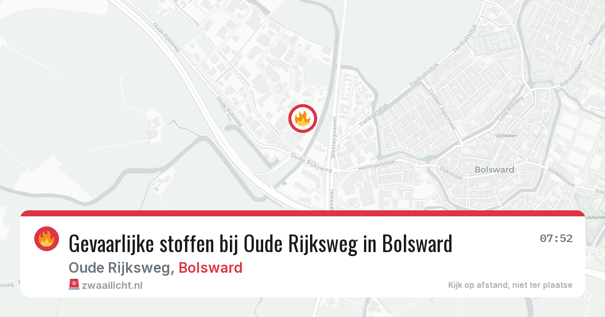 Gevaarlijke stoffen bij Oude Rijksweg in Bolsward — 10 jun 2026