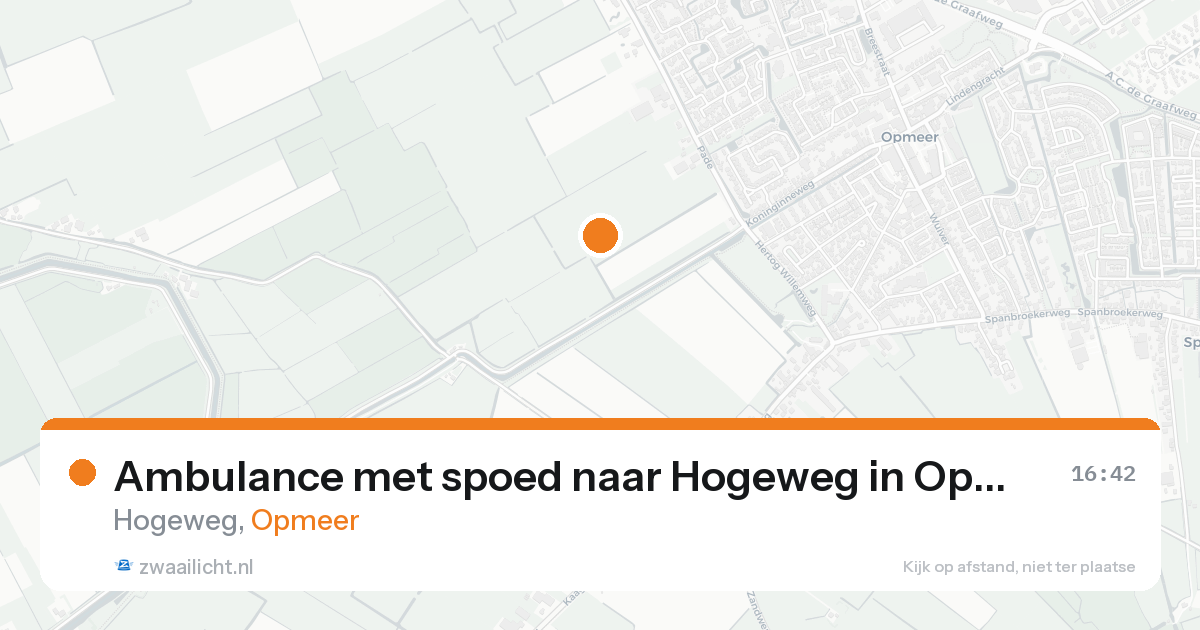 Ambulance met spoed naar Hogeweg in Opmeer — 15 aug 2026
