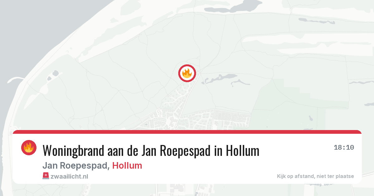 Woningbrand aan de Jan Roepespad in Hollum — 17 feb 2026