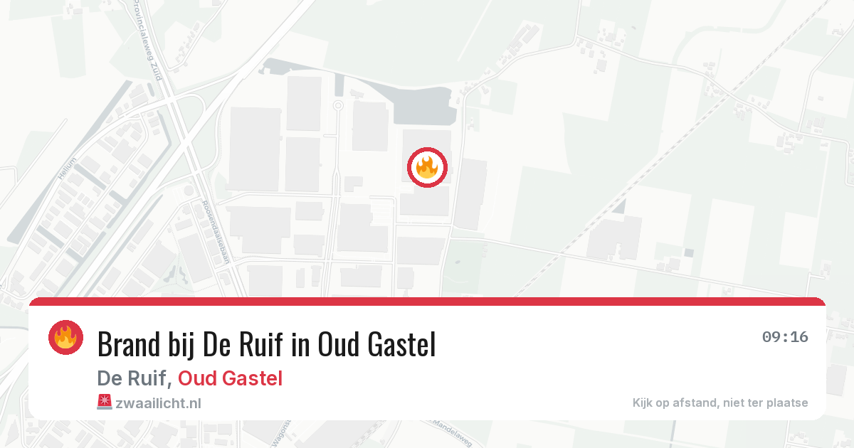 Brand bij De Ruif in Oud Gastel — 11 aug 2026