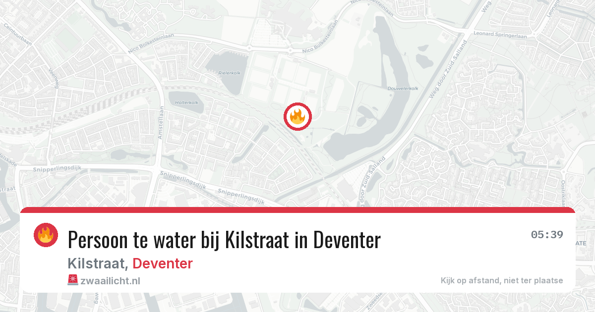 Persoon te water bij Kilstraat in Deventer — 12 jun 2026