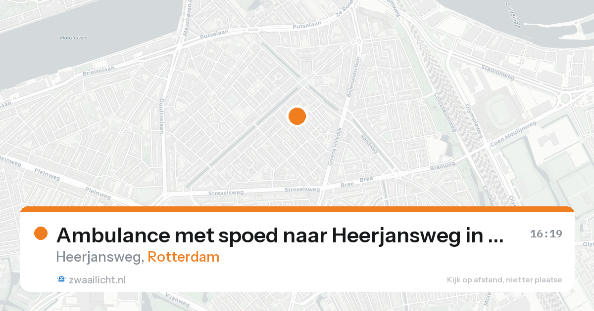 Ambulance met spoed naar Heerjansweg in Rotterdam — 19 aug 2026