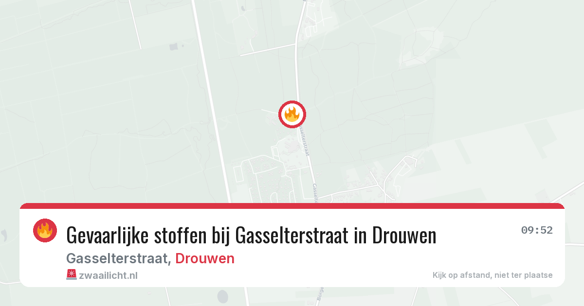 Gevaarlijke stoffen bij Gasselterstraat in Drouwen — 4 jun 2026