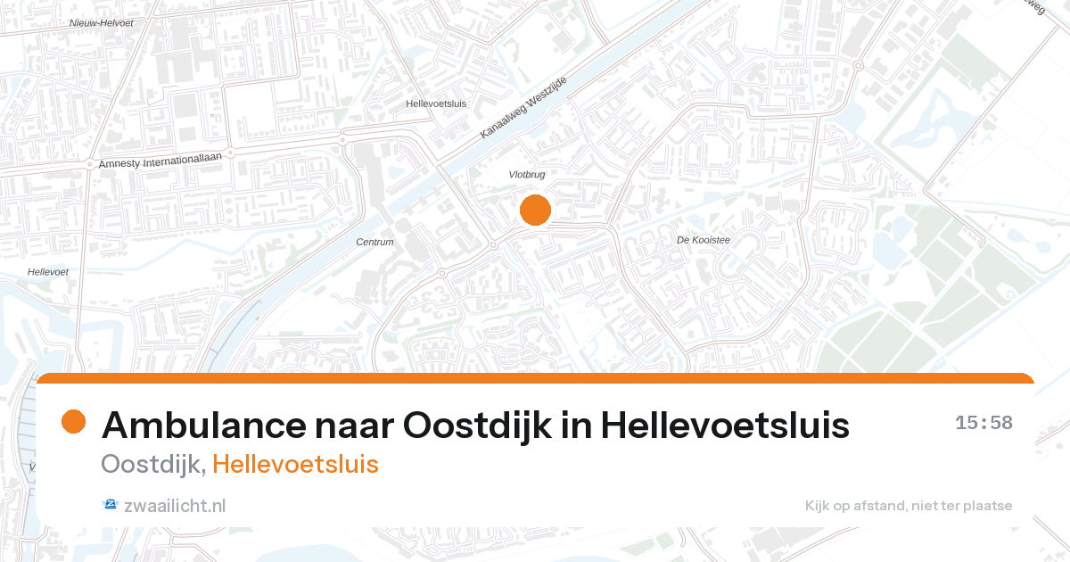 Ambulance naar Oostdijk in Hellevoetsluis — 16 jul 2026