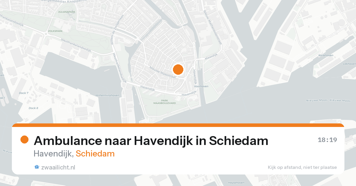 Ambulance naar Havendijk in Schiedam — 25 mei 2026