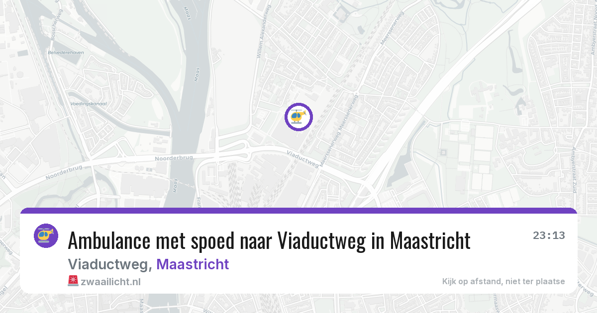 Ambulance met spoed naar Viaductweg in Maastricht — 8 aug 2026