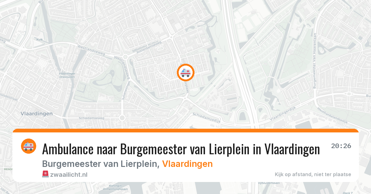 Ambulance naar Burgemeester van Lierplein in Vlaardingen — 24 jul 2026