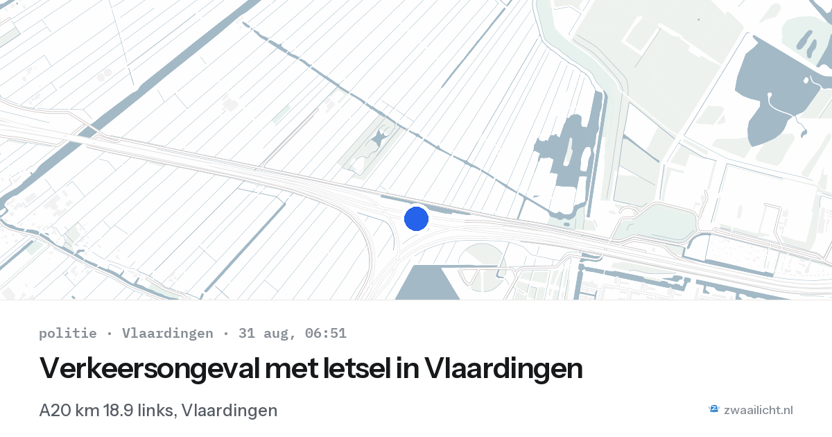 Verkeersongeval met letsel in Vlaardingen — 31 aug 2026