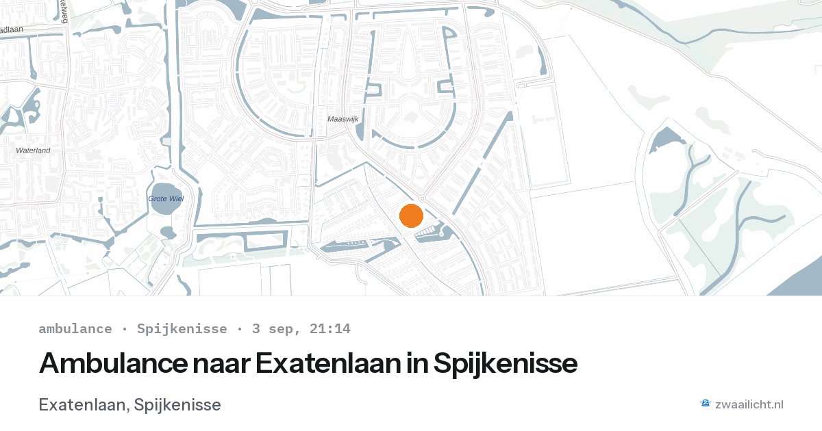 Ambulance naar Exatenlaan in Spijkenisse — 3 sep 2026
