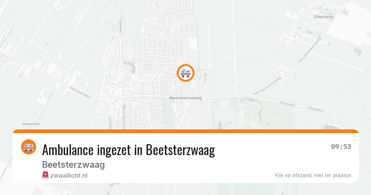 Ambulance ingezet in Beetsterzwaag — 5 jul 2026