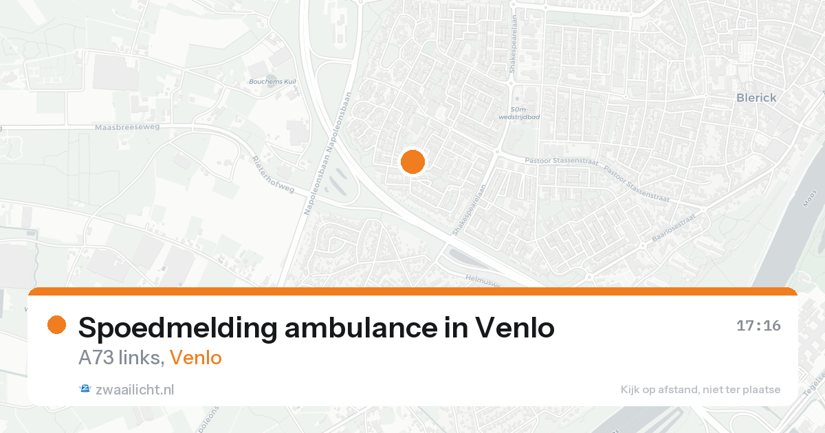 Spoedmelding ambulance in Venlo — 20 aug 2026