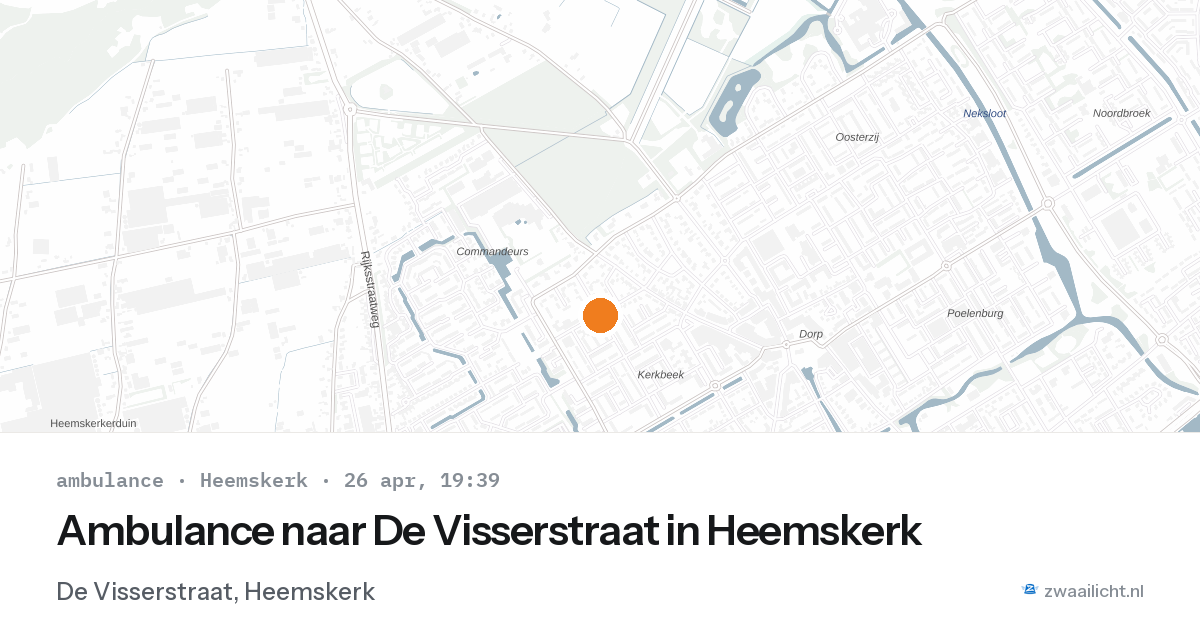 Ambulance naar De Visserstraat in Heemskerk — 26 apr 2026