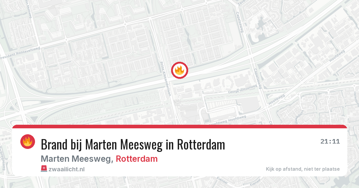 Brand bij Marten Meesweg in Rotterdam — 25 jun 2026