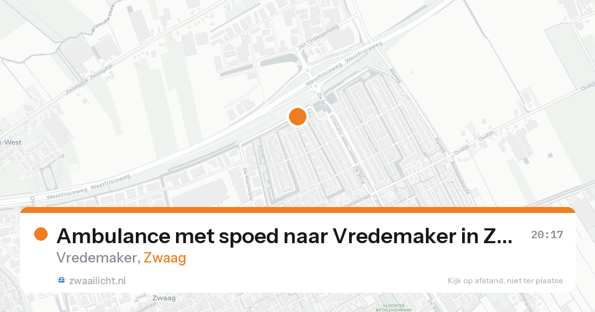 Ambulance met spoed naar Vredemaker in Zwaag — 31 jan 2026