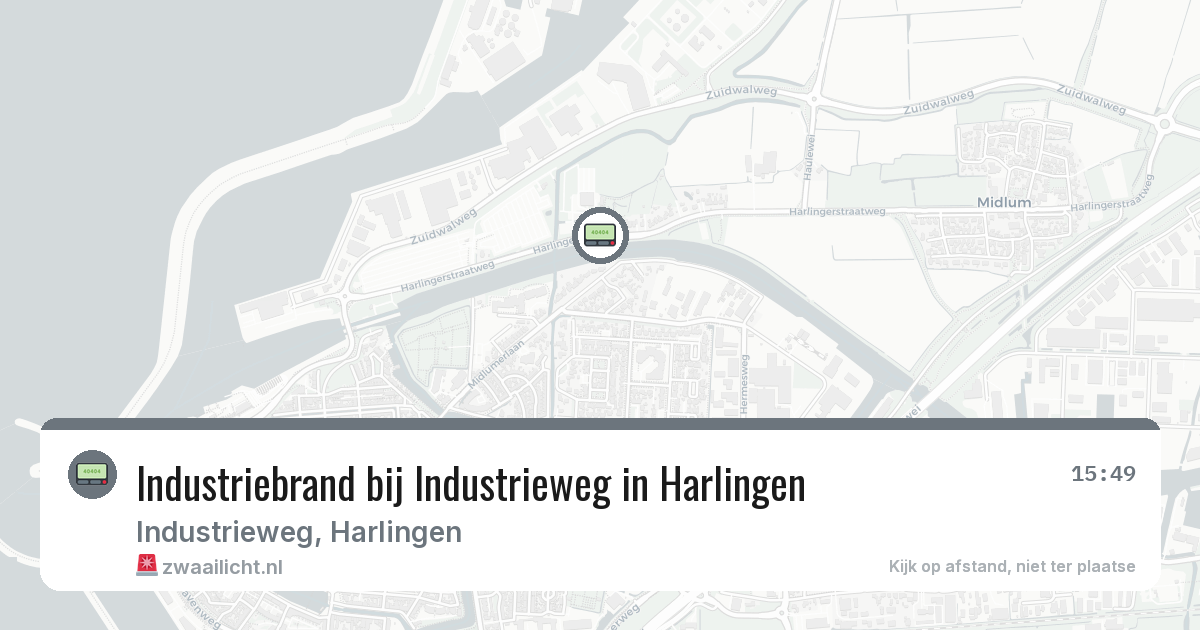 Industriebrand bij Industrieweg in Harlingen — 11 mrt 2026