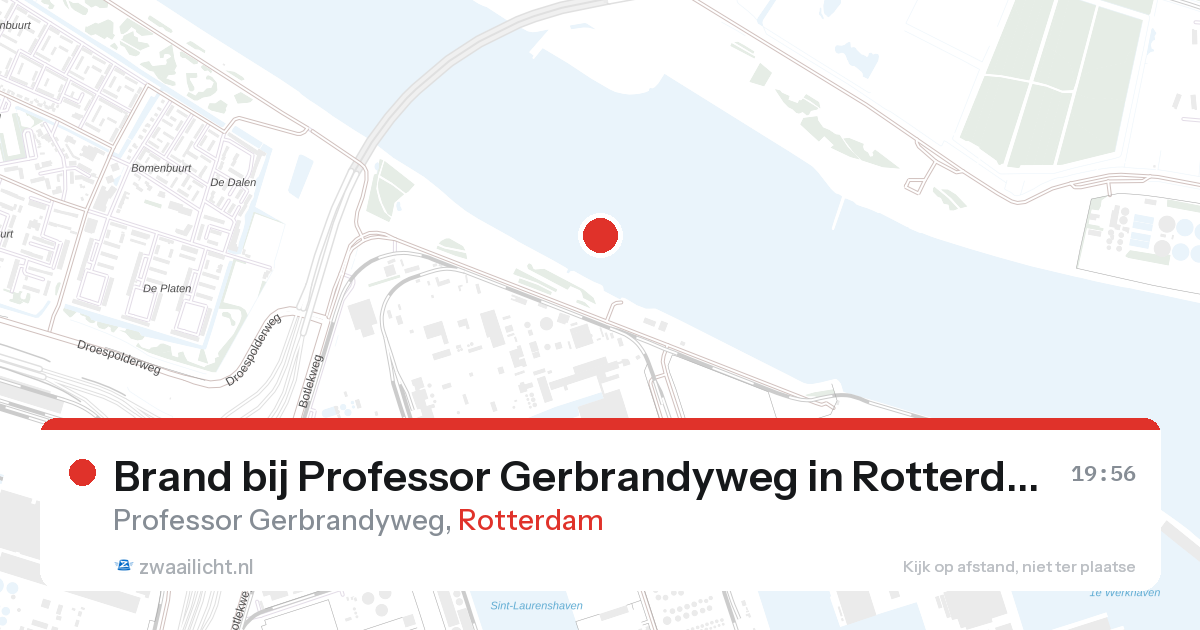 Brand bij Professor Gerbrandyweg in Rotterdam — 26 aug 2026