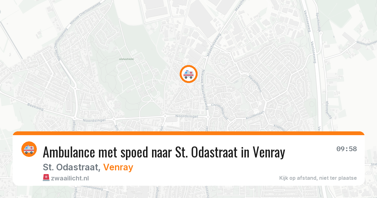 Ambulance met spoed naar St. Odastraat in Venray — 4 aug 2026